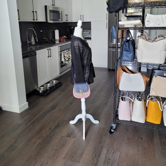 $239 *NEW* COACH Im/Khaki/Midnight Blue Multi Saddle Bag - Picture 9 of 15